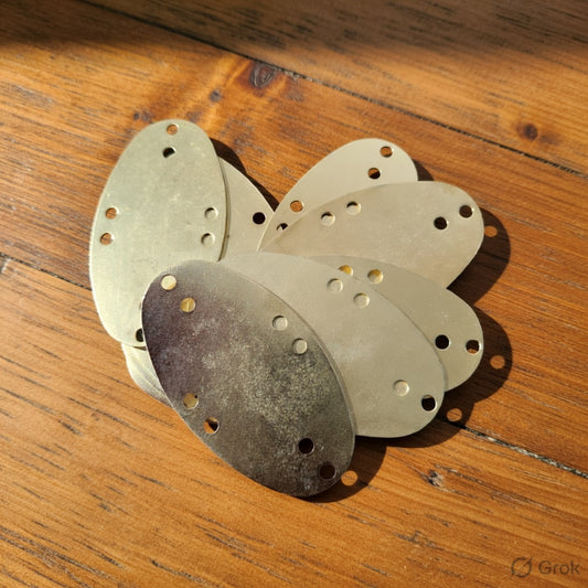 Visby-Style Steel Lamellar Scales, Types 5 , 9.3×5.3 cm