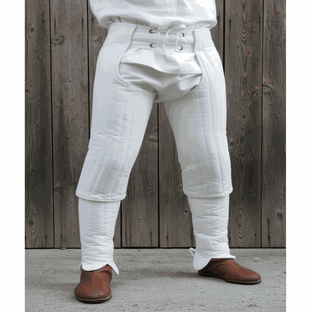 Medieval Padded Cotton Leggings - Quilted Chausses for SCA Armor & LARP Costume - Under Leg Protection