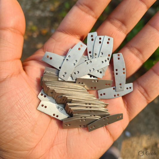 Lamellar Plates : 7 X 2 cm, 20 Gauge Mild Steel, Repair Lamellar Armor Types -2