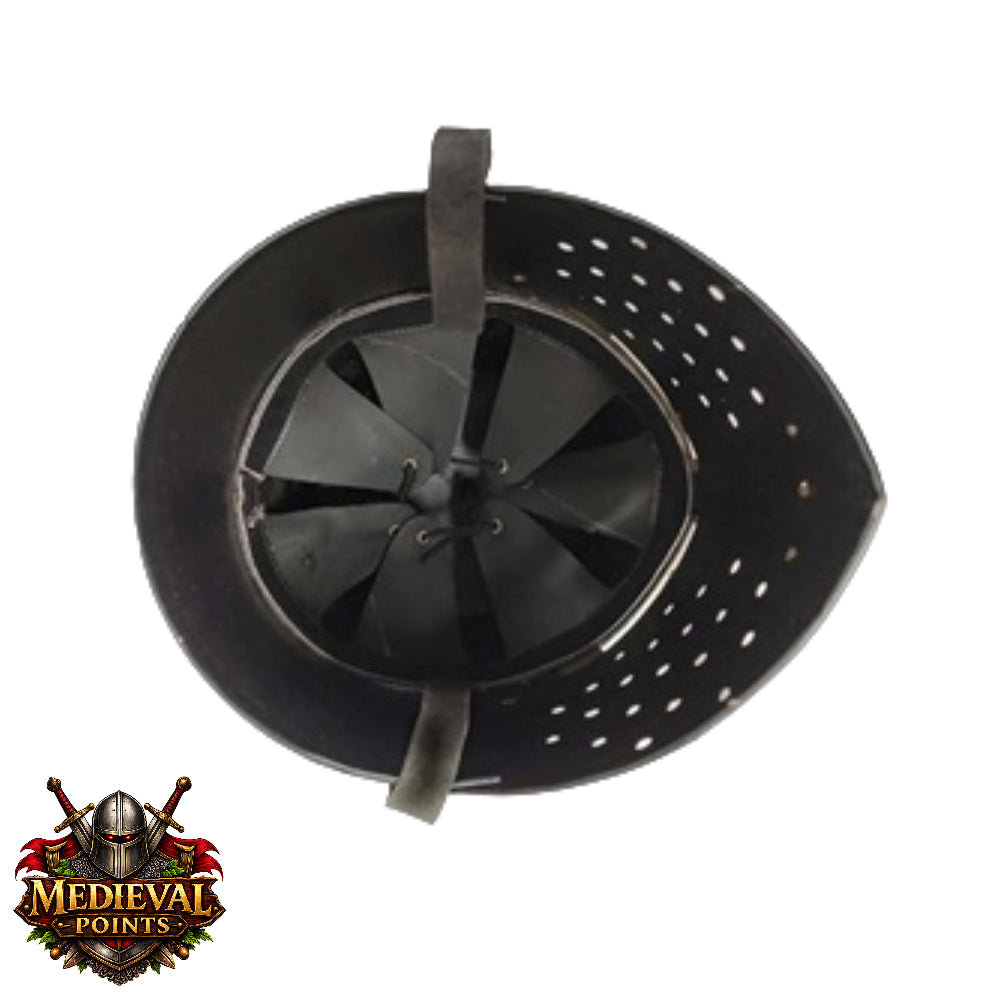 Black Crusader Helmet : Templar Warrior Helmet Helm with Display Stand