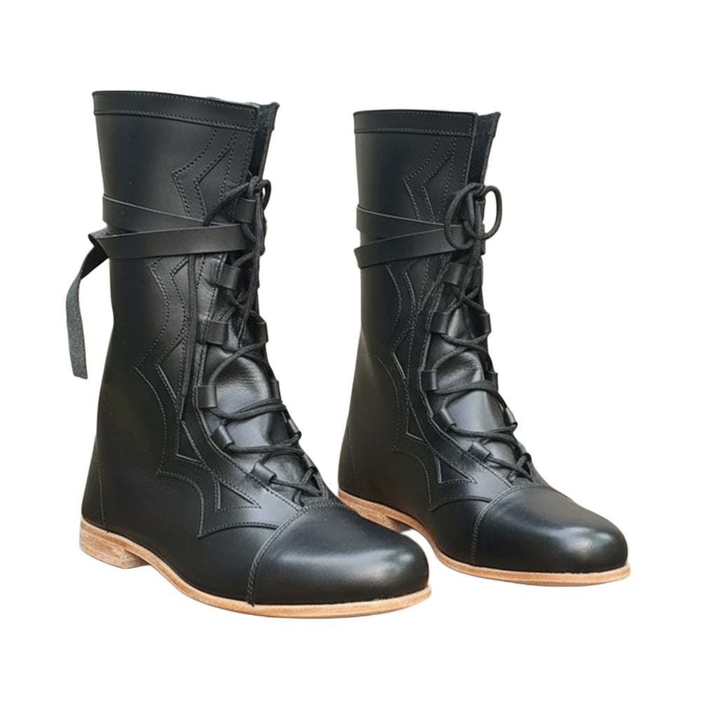 Medieval Renaissance Boots: Viking Pirate Style Ren faire Boots, Reenactments,