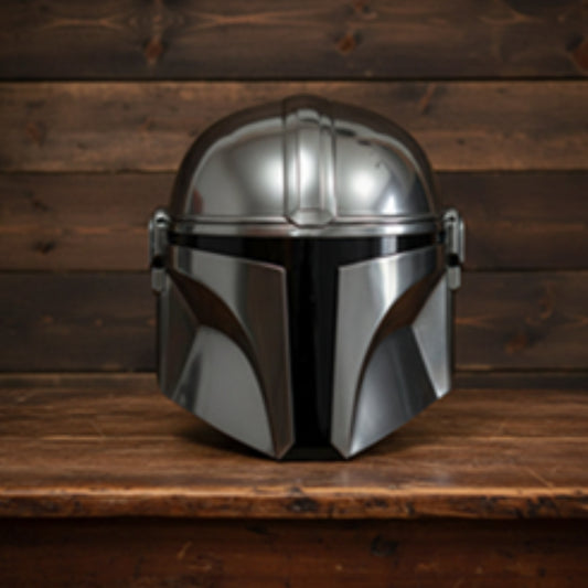 Mandalorian Helmet Cosplay Armor – Full Face Sci-Fi Warrior Helmet, Bounty Hunter Costume, LARP & Display