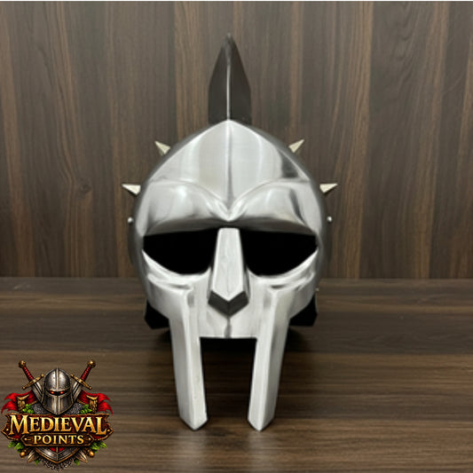 Gladiator Maximus Helmet: for Role Play with Display Stand for Home Office Decor