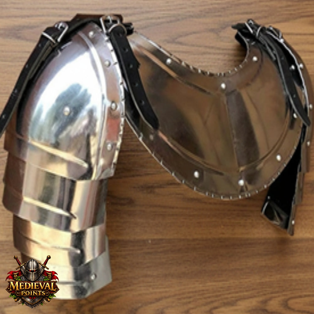 Medieval Steel Cuirass Armor with Pauldrons Knight Chest Plate LARP Costume