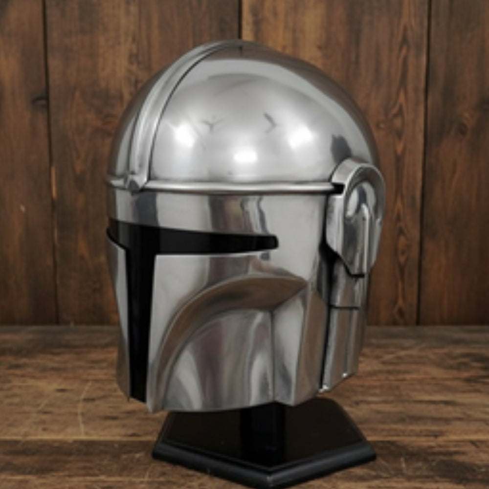 Mandalorian Helmet Cosplay Armor – Full Face Sci-Fi Warrior Helmet, Bounty Hunter Costume, LARP & Display
