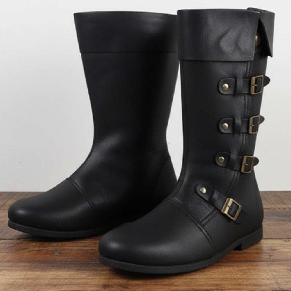 Medieval Leather Boots – Renaissance Viking Pirate Shoes