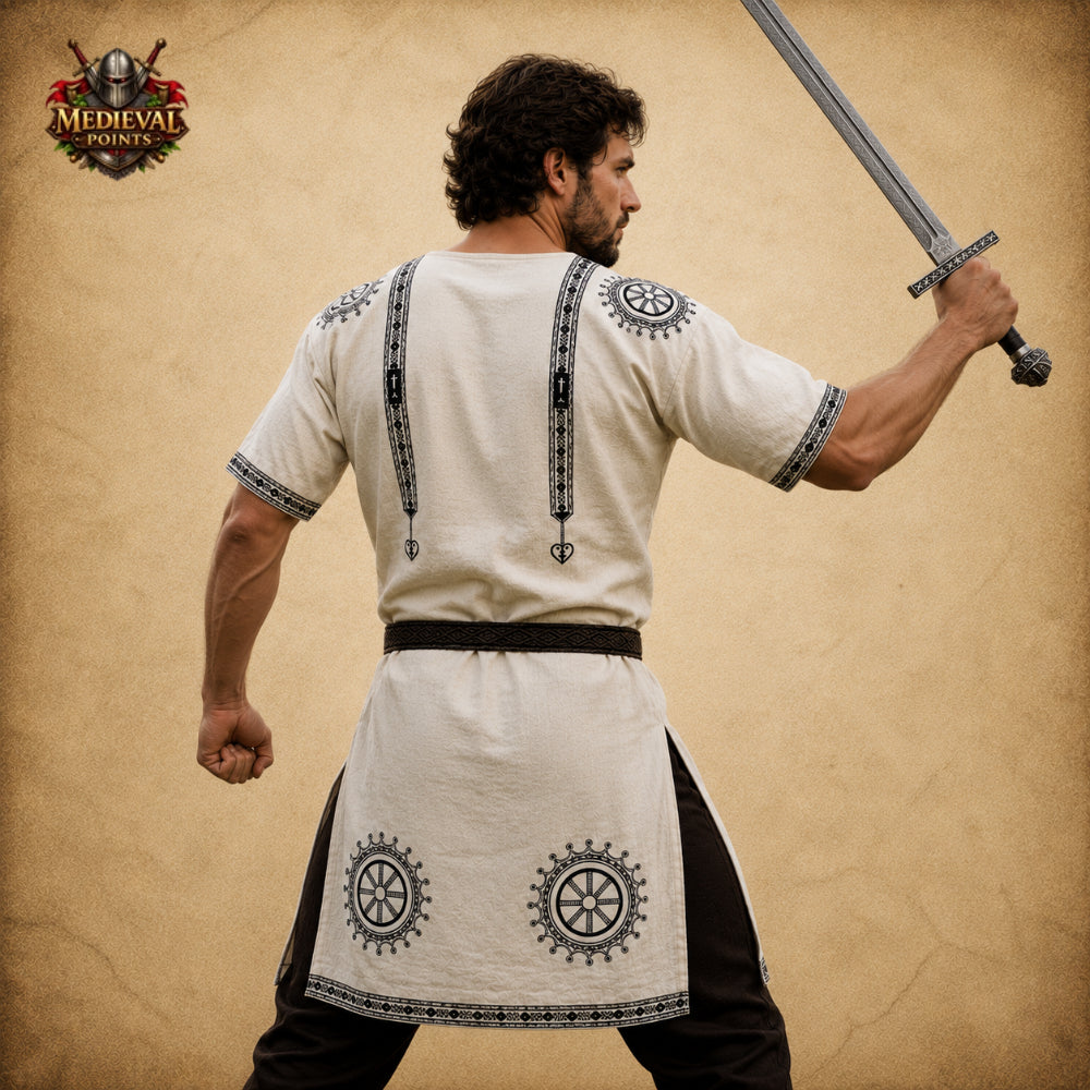 Roman Tunica Manicata – Padded Gambeson Tunic for Roman Warrior, LARP, SCA & Medieval Reenactment Costume
