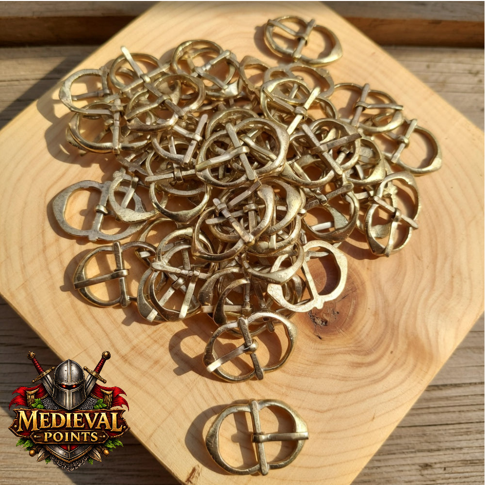 Small Medieval Solid Brass Belt Buckle | Handcrafted Leather craft LARP & Costume Hardware