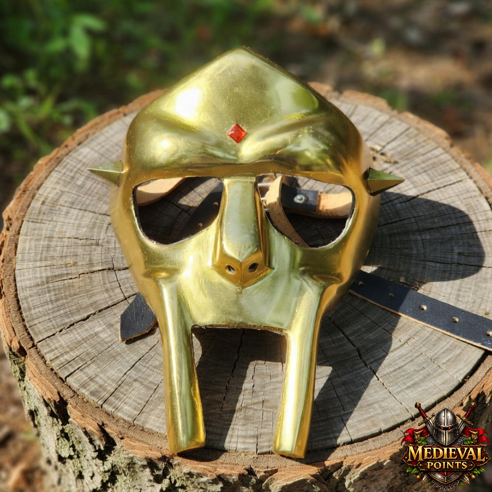 Handcrafted M.F. DOOM Gladiator Mask Replica | Premium Wearable Steel Mask