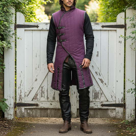 Medieval Sleeveless Gambeson Long Length | LARP & Halloween Costume