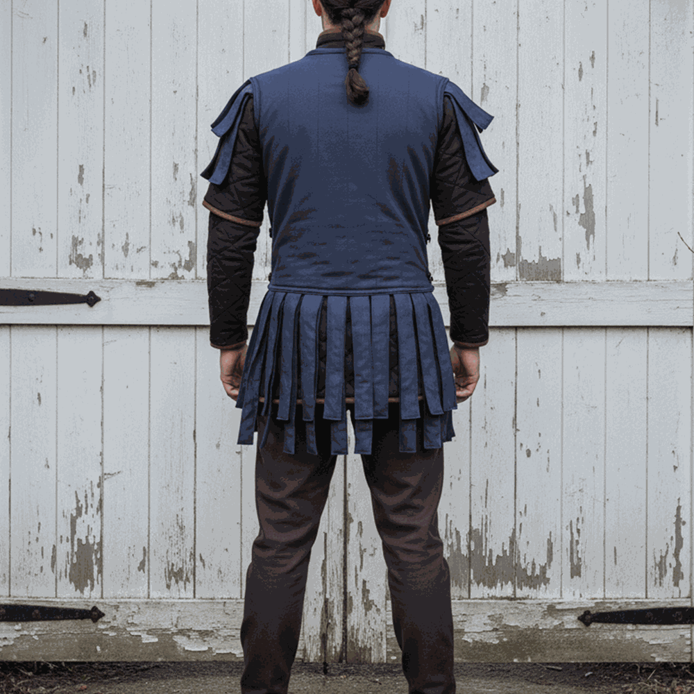 Royal Blue Roman Subarmalis Costume: Military Legion SPQR Armor - Halloween Costume