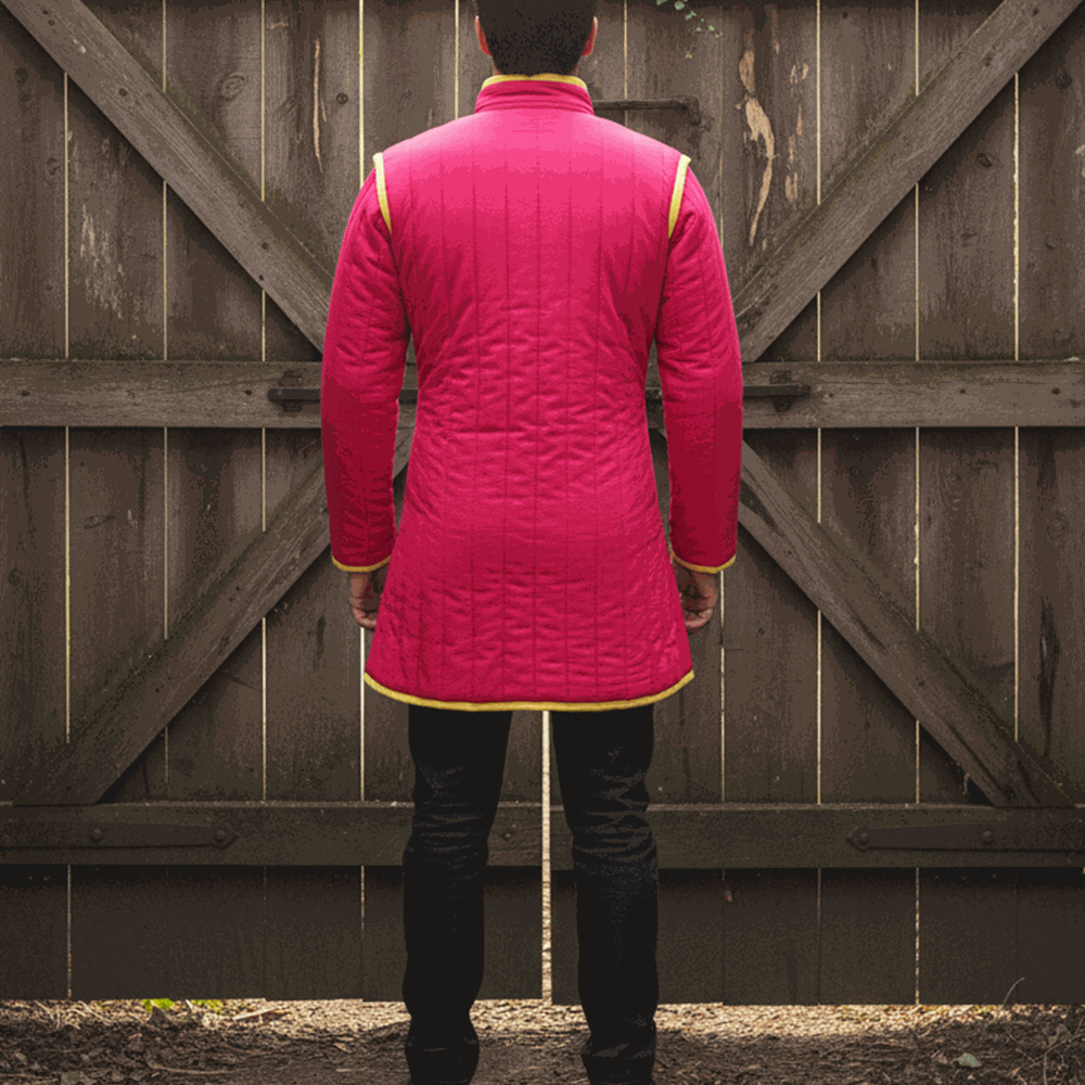 Red Cotton Gambeson – LARP & Renaissance Costume