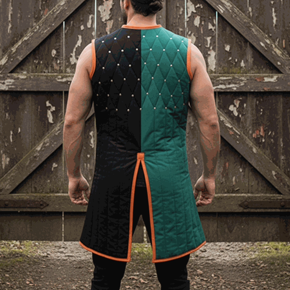 Sleeveless Ren Faire Gambeson, Medieval Padded Costume