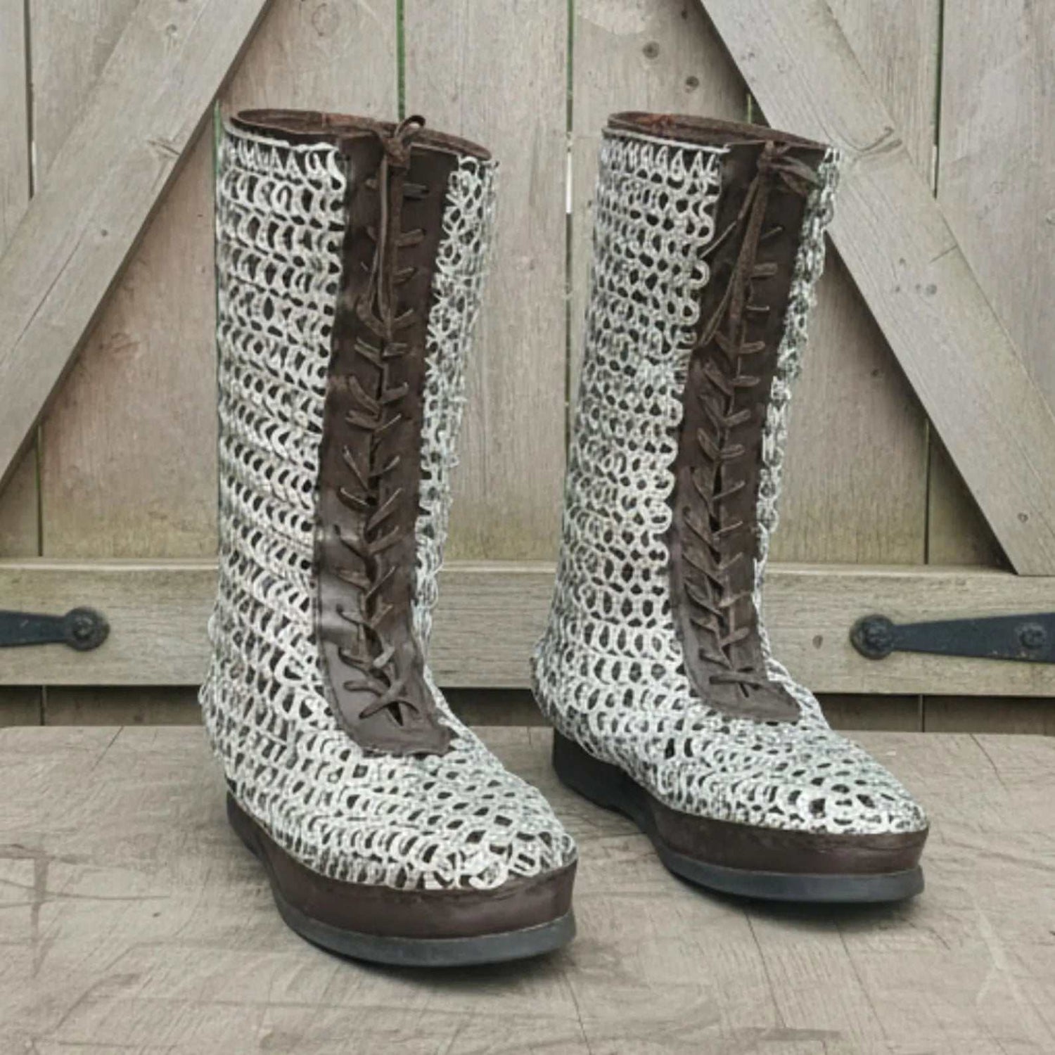 Chainmail leather Shoes 