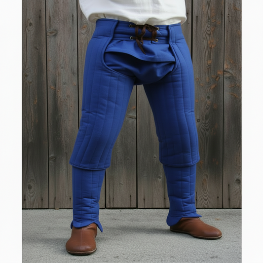 Medieval Padded Cotton Leggings - Quilted Chausses for SCA Armor & LARP Costume - Under Leg Protection