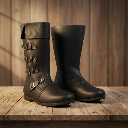 Medieval Leather Boots – Renaissance Viking Pirate Shoes