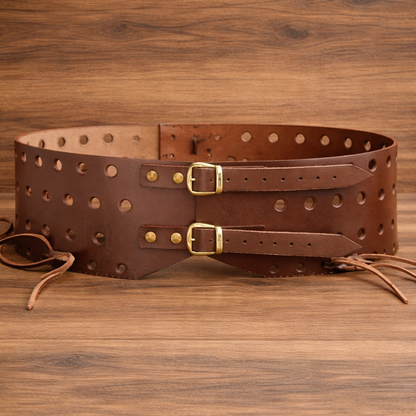 Medieval Leather Belt - Hold Padded Chausses For Ren-faire & HMB Event