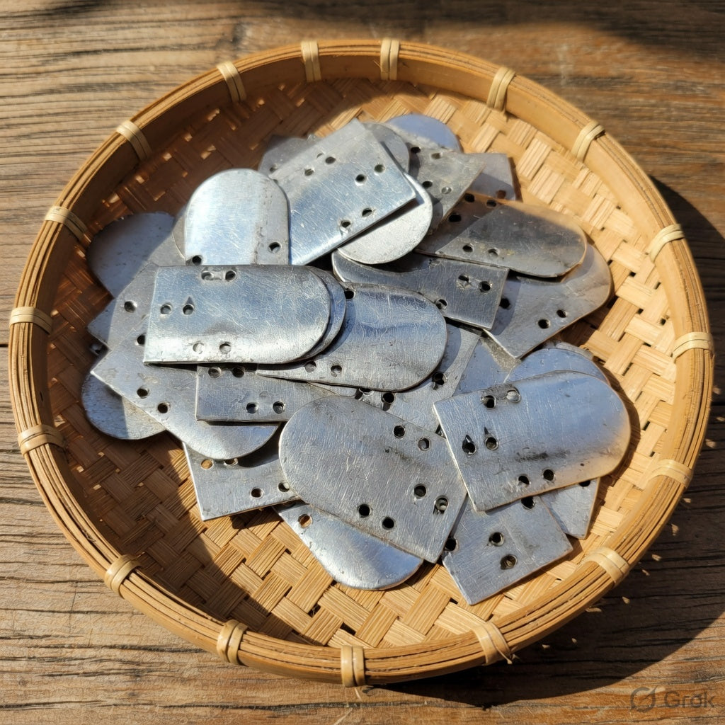 Silver Lorica Squamata – Reproduction of a Roman Scale Armor Cuirass, 13mm*25 mm Types -13