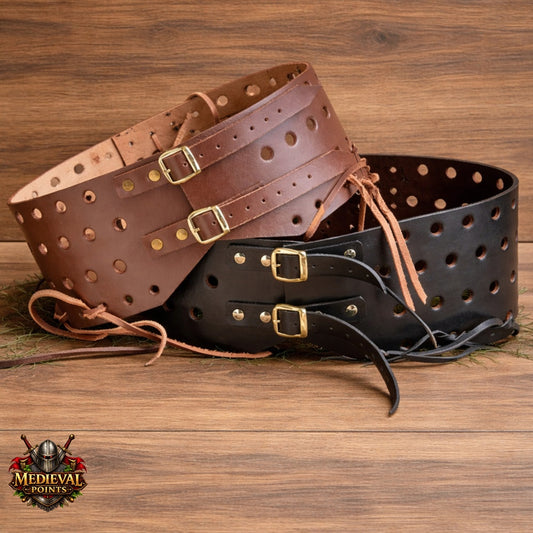 Medieval Leather Belt - Hold Padded Chausses For Ren-faire & HMB Event