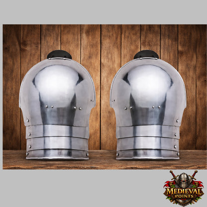 Simple XIV Century Medieval Pauldrons arm Steel