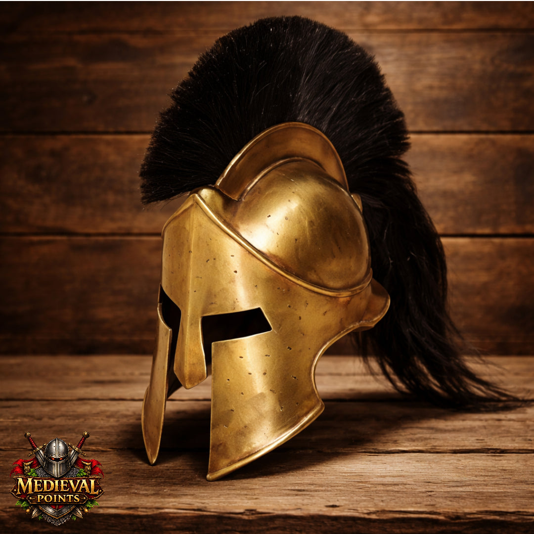 Brass Antic Spartan Warrior Helmet: 300 Movie Replica,  Spartan helmet