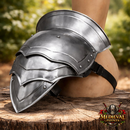 Handcrafted Steel Gladiator Pauldron – Fantasy Knight Shoulder Armor