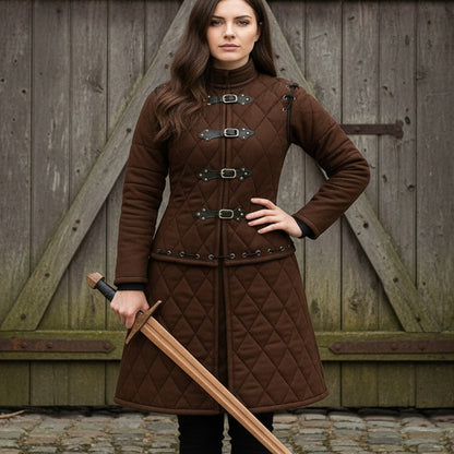 Royal Blue Gambeson: Medieval Padded Armor - Reenactment Costume