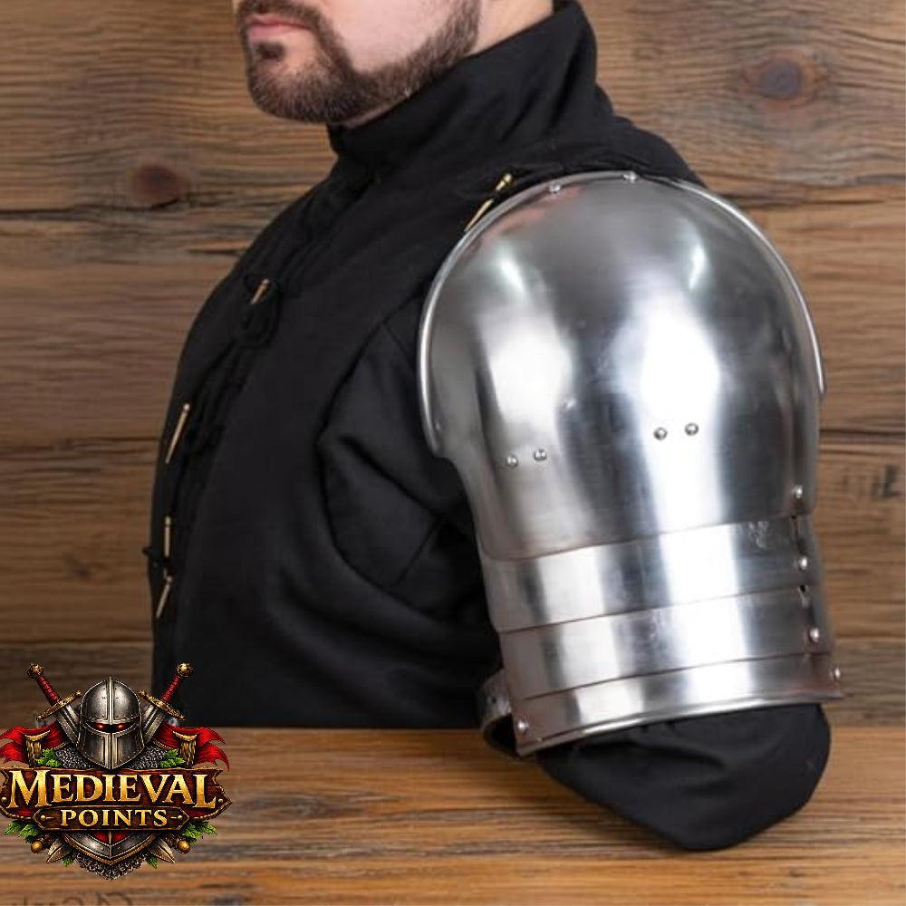 Simple XIV Century Medieval Pauldrons arm Steel