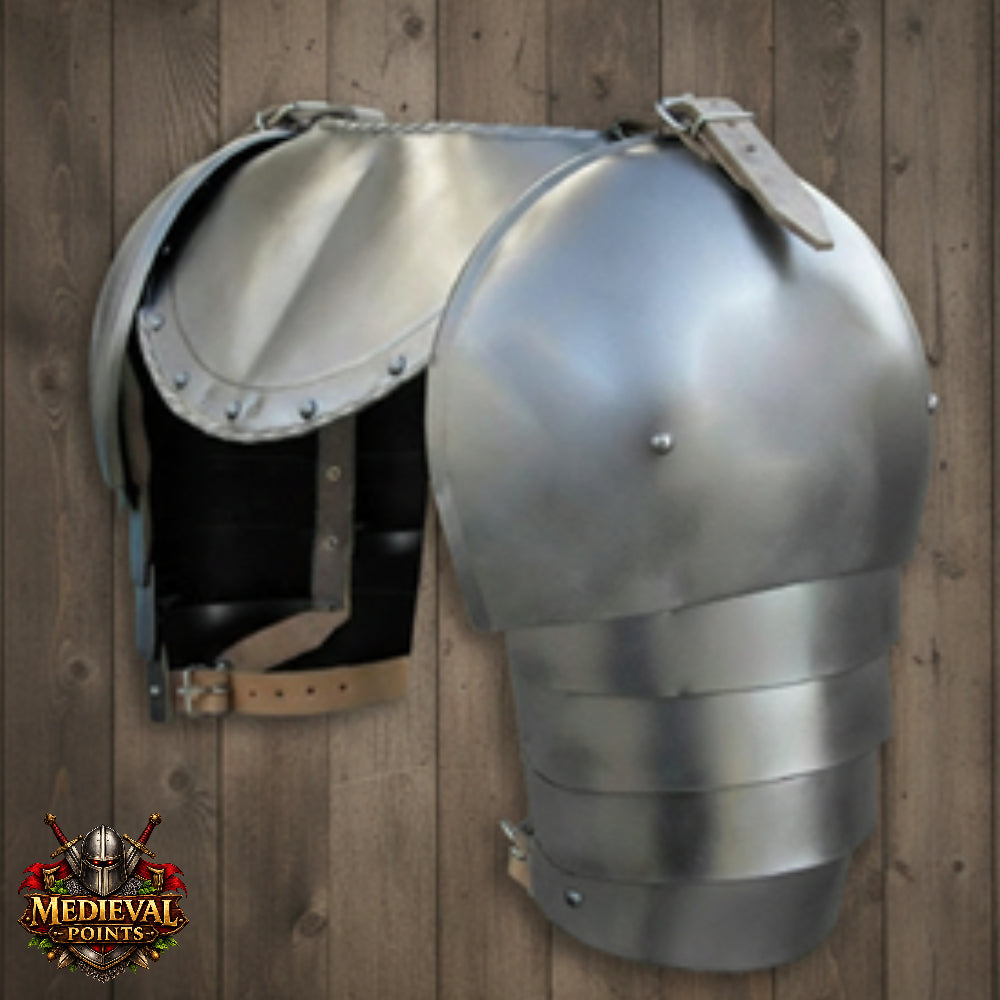Medieval Steel Shoulder Armor Pauldrons Knight LARP Costume Spaulders Set
