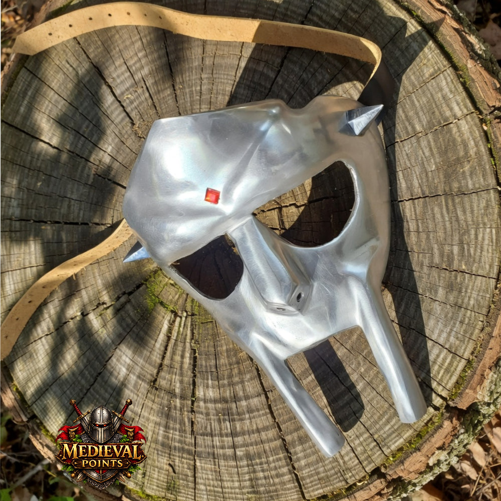 Handcrafted M.F. DOOM Gladiator Mask Replica | Premium Wearable Steel Mask