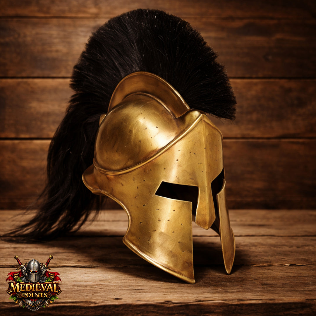 Brass Antic Spartan Warrior Helmet: 300 Movie Replica,  Spartan helmet