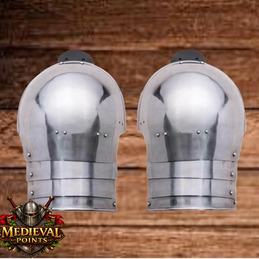 Simple XIV Century Medieval Pauldrons arm Steel