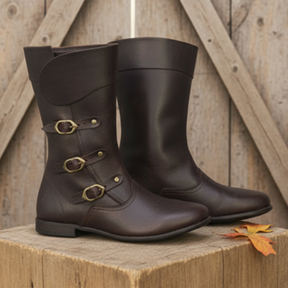 Medieval Leather Boots | Viking Shoes for Ren Faire & LARP, Reenactment  Shoes