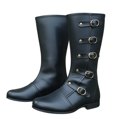 Medieval Leather Boots: Ren Faire Viking Pirate Costume for Halloween Events