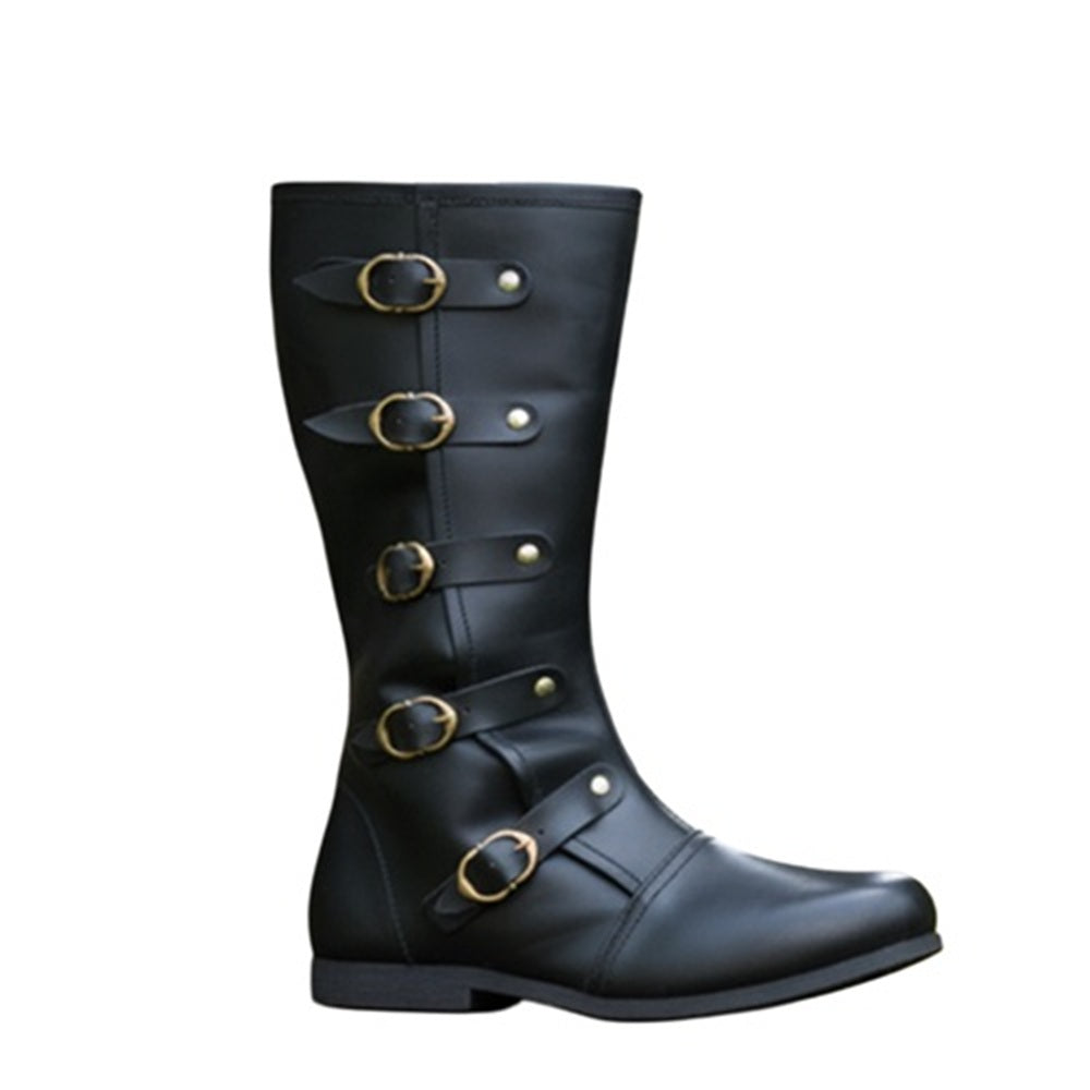 Medieval Leather Boots: Ren Faire Viking Pirate Costume for Halloween Events