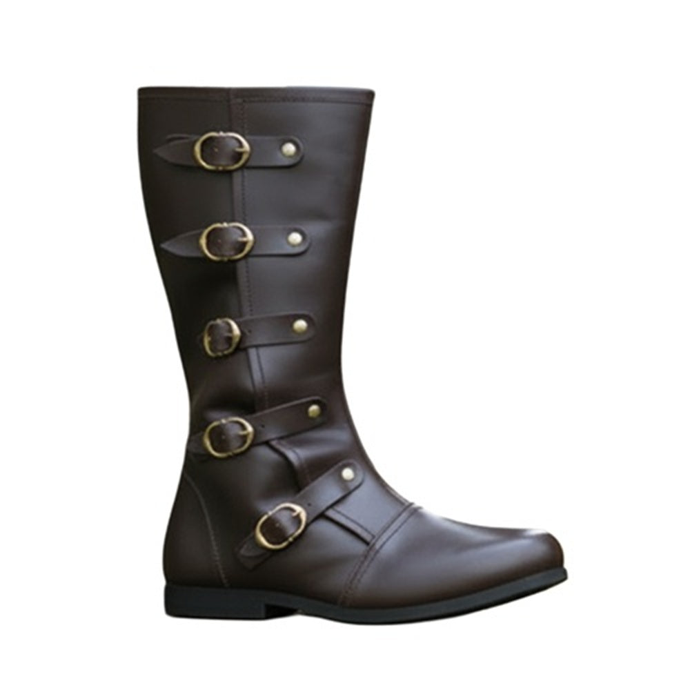 Medieval Leather Boots: Ren Faire Viking Pirate Costume for Halloween Events