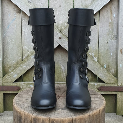 Medieval Leather Boots: Viking Pirate Style Renfaire Boots, Reenactments, Theater, Halloween events