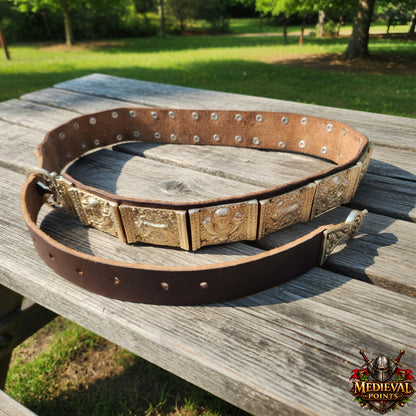 She-Wolf Legion Belt – Brass Casted Reenactment Belt for Roman Army & LARP