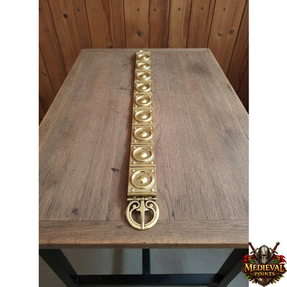 Roman Concentric Stamp Belt | Ancient Leather Belt for Reenactment & LARP