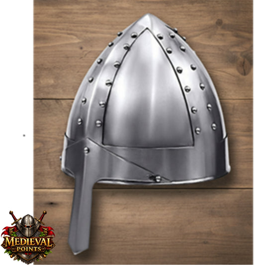 Deluxe Norman Helmet : With Display Stand, Liner and Strap, Medieval Nasal Helmet