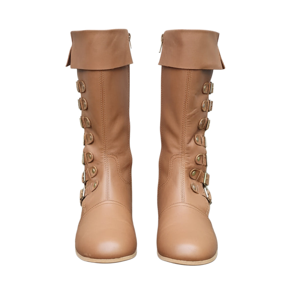 Medieval Leather Boots: Viking Pirate Style Renfaire Boots, Reenactments, Theater, Halloween events