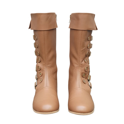 Medieval Leather Boots: Viking Pirate Style Renfaire Boots, Reenactments, Theater, Halloween events