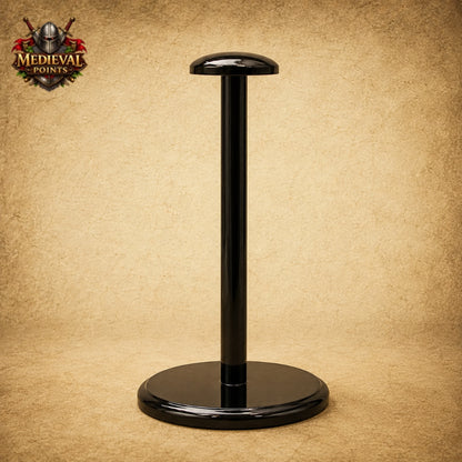 Medieval Templar Crusader Helmet with Wooden Display Stand