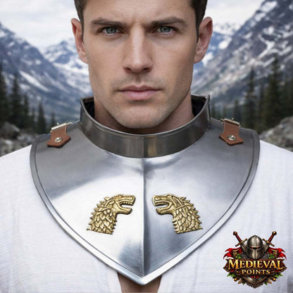 Medieval Gorget : Game of Thrones Armour , 18 Gauge Neck Gorget | HEMA LARP Reenactment Cosplay
