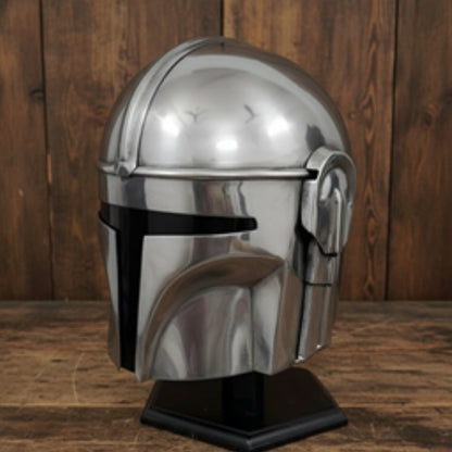 Mandalorian Helmet Cosplay Armor – Full Face Sci-Fi Warrior Helmet, Bounty Hunter Costume, LARP & Display