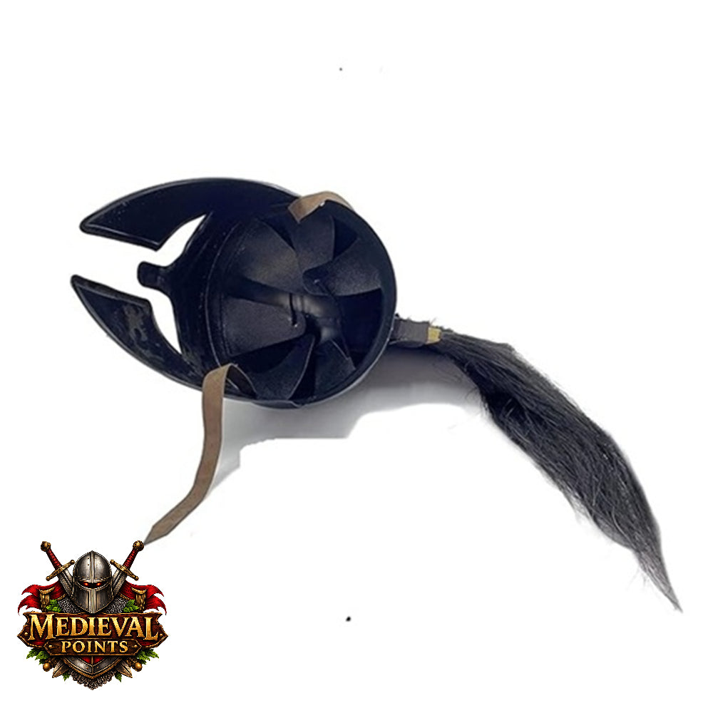 Corinthian Helmet : Warrior Medieval Helmet with Wooden Stand