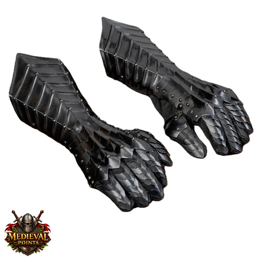Ringwraith Nazgûl Black Steel Gauntlets – Medieval Armor Gloves | Gift for Him