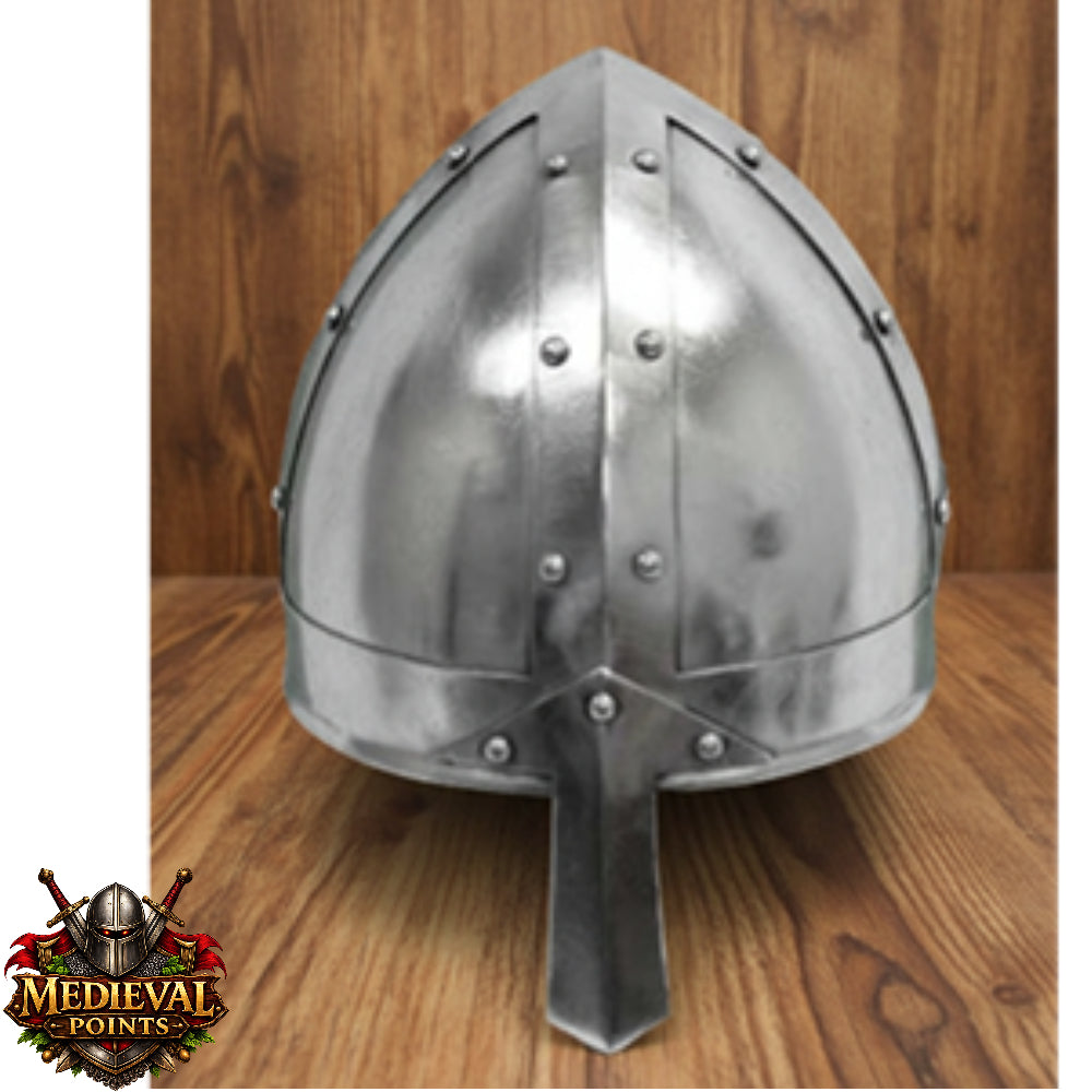 Deluxe Norman Helmet : With Display Stand, Liner and Strap, Medieval Nasal Helmet