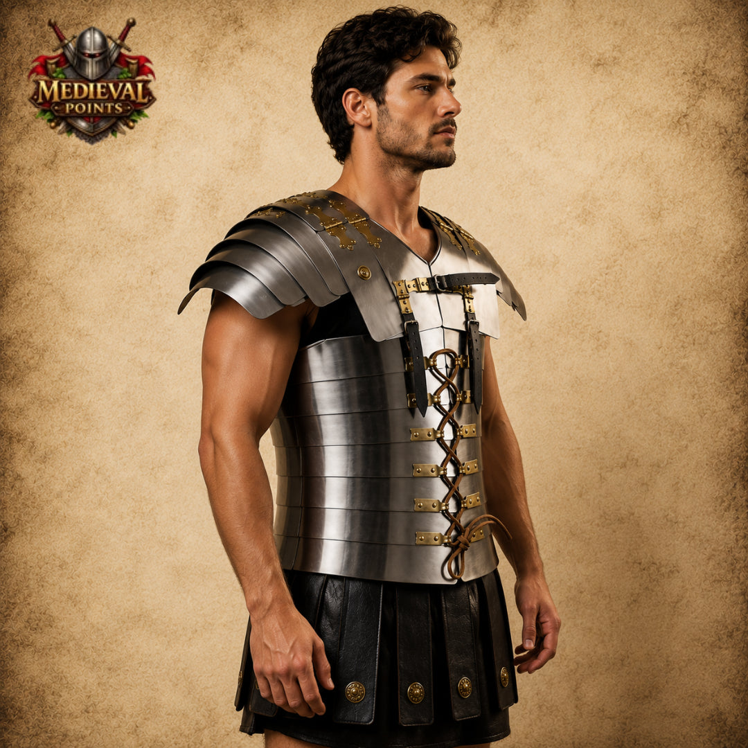 Roman Lorica Segmentata Armor | Medieval Roman Legionary Steel Cuirass | LARP, Cosplay, Reenactment & Collectible Replica