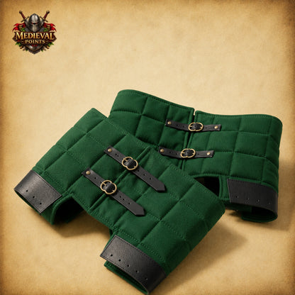 Medieval Quilted Cotton C-Belt – Extra-Wide Padded Armor Belt for LARP, Cosplay & Reenactment
